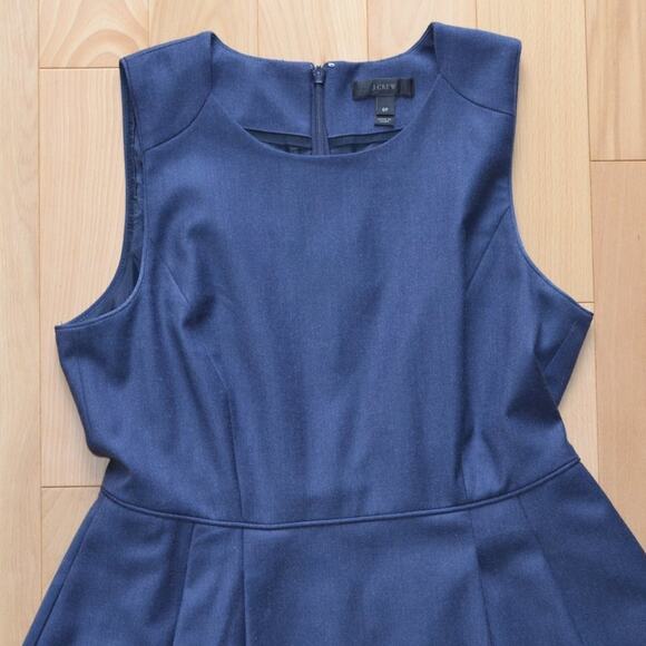 J Crew Navy Blue Midi Dress - Picture 2 of 4